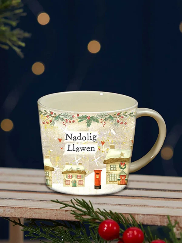 Nadolig Llawen Ceramic Cottage Mug